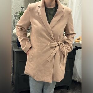 Banana Republic Pale Pink Wool Coat L